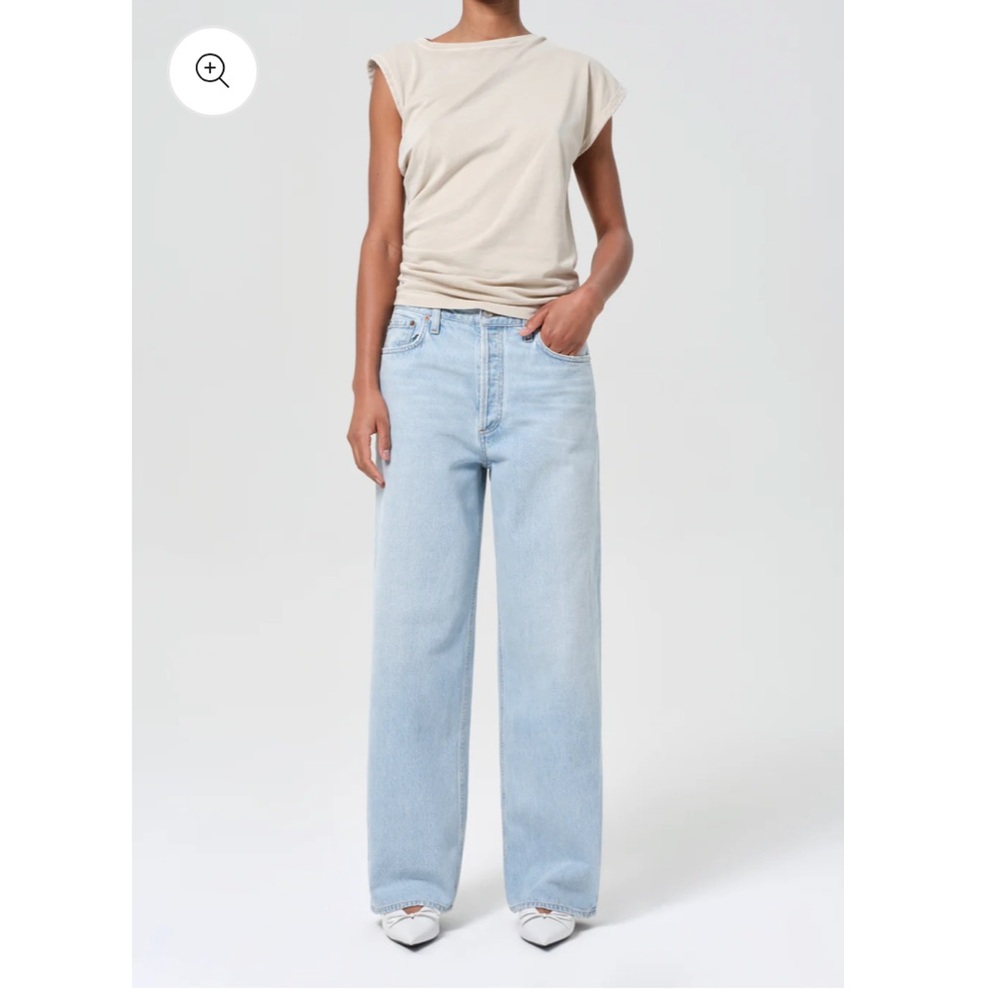 Agolde Spark low slung Light Blue Wide Leg Jeans